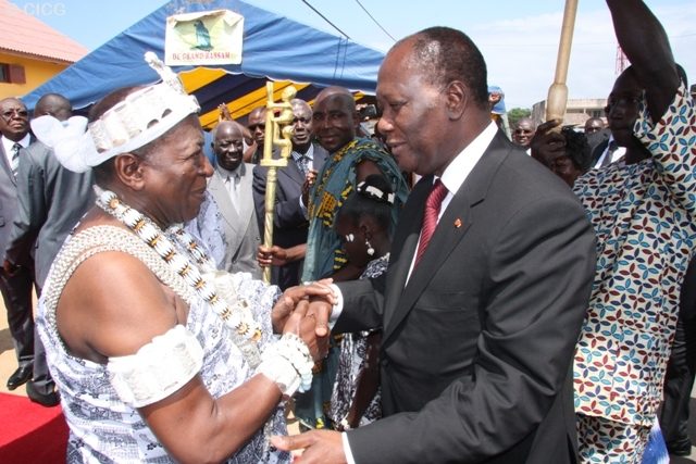 ouattara avec le roi de