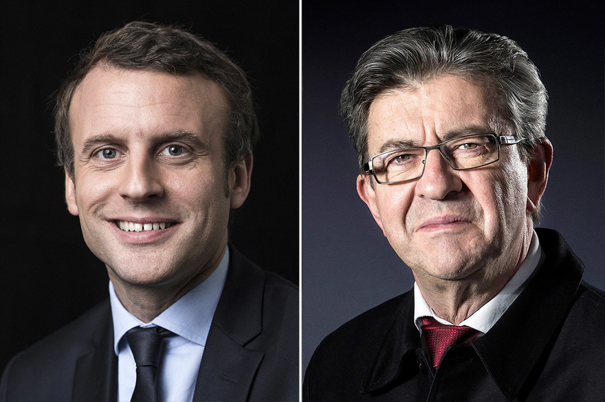 Élection présidentielle 2017 : Macron et Mélenchon en tête sur Google