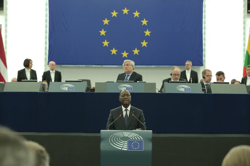 Côte d’Ivoire: Ouattara parle émigration devant le Parlement européen