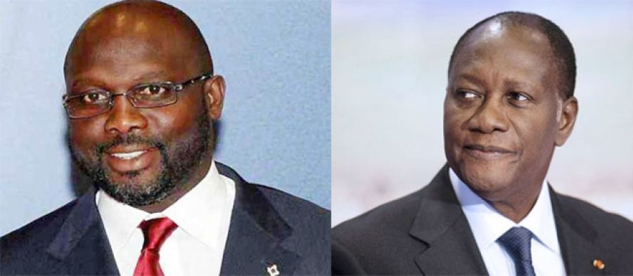 Abidjan: 24 h après Faure Gnassinbgé, Ouattara acceuille George Weah