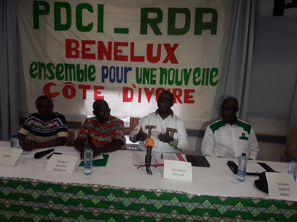 PDCI/Diaspora : (vidéo)Après sa révocation ,  le Maire Akossi bendjo  communie avec les militants du Benelux .