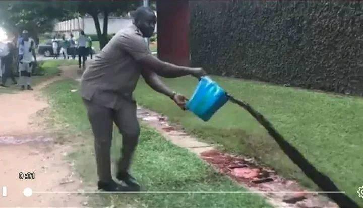 COTE D’ivoire : scandale/ 20 litres de sang versé devant la maison de Bedié..(vidéo)