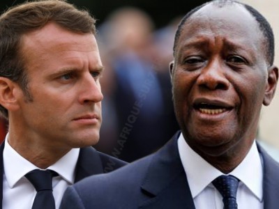 Côte d’Ivoire: après le dépôt de sa candidature, Alassane Ouattara  très  inquiet se rend chez Emmanuel Macron